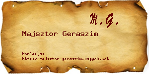 Majsztor Geraszim névjegykártya